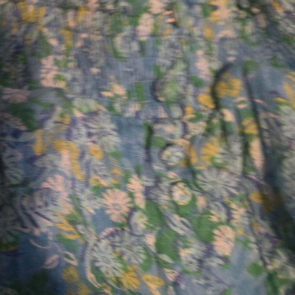 Blue Floral Ruffled Mini Skirt/shirts - Picture 5 of 6